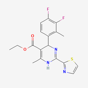 molecular formula C18H17F2N3O2S B13716558 Ethyl 4-(3,4-Difluoro-2-methylphenyl)-6-methyl-2-(2-thiazolyl)-1,4-dihydropyrimidine-5-carboxylate 