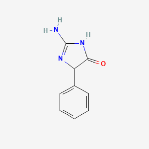 molecular formula C9H9N3O B1371658 2-Amino-4-phenyl-4,5-dihydro-1h-imidazol-5-one CAS No. 619330-78-8