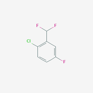 molecular formula C7H4ClF3 B13716601 1-Chloro-2-(difluoromethyl)-4-fluorobenzene 