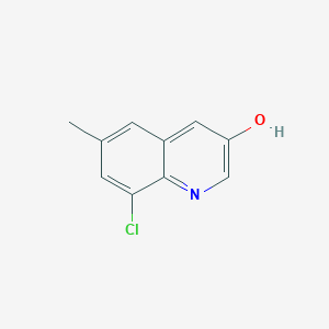 molecular formula C10H8ClNO B13716616 8-Chloro-6-methylquinolin-3-ol 