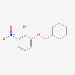 molecular formula C13H16BrNO3 B13716618 2-Bromo-1-(cyclohexylmethoxy)-3-nitrobenzene 