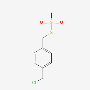 molecular formula C9H11ClO2S2 B13716623 S-(4-(Chloromethyl)benzyl) methanesulfonothioate 