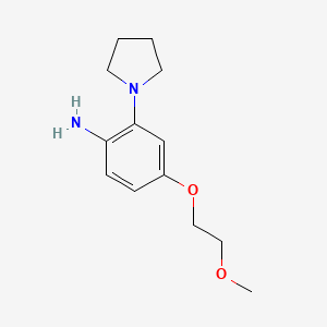 molecular formula C13H20N2O2 B13716640 4-(2-Methoxyethoxy)-2-(pyrrolidin-1-yl)aniline 