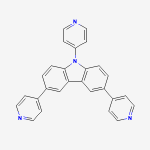 molecular formula C27H18N4 B13716686 3,6,9-Tri(4-pyridyl)-9H-carbazole 