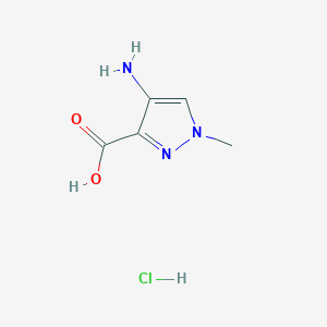 molecular formula C5H8ClN3O2 B1371669 4-Amino-1-methyl-1H-pyrazole-3-carboxylic acid hydrochloride CAS No. 1189693-96-6
