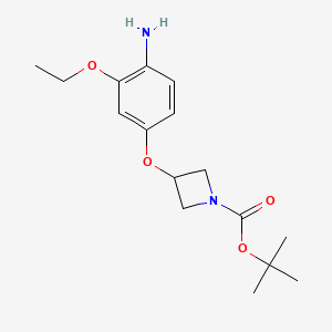 molecular formula C16H24N2O4 B13716728 tert-Butyl 3-(4-amino-3-ethoxyphenoxy)azetidine-1-carboxylate 