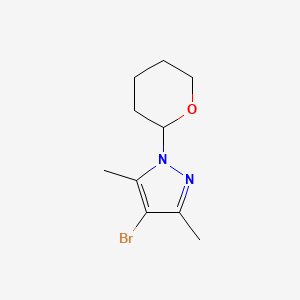molecular formula C10H15BrN2O B1371676 4-Bromo-3,5-dimethyl-1-(tetrahydropyran-2-YL)pyrazole CAS No. 1187385-69-8