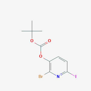 molecular formula C10H11BrINO3 B1371678 2-Bromo-6-iodopyridin-3-yl tert-butyl carbonate CAS No. 1087659-26-4