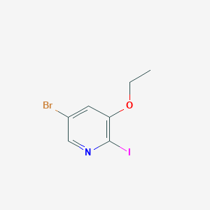 molecular formula C7H7BrINO B13716858 5-Bromo-3-ethoxy-2-iodopyridine 