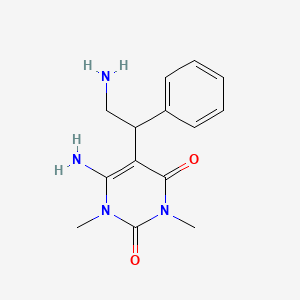6-amino-5-(2-amino-1-phenylethyl)-1,3-dimethylpyrimidine-2,4(1H,3H)-dione