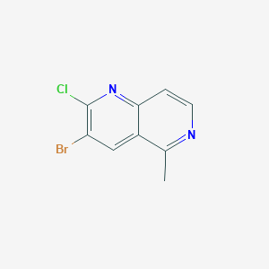 molecular formula C9H6BrClN2 B1371687 3-Bromo-2-chloro-5-methyl[1,6]naphthyridine CAS No. 1192263-93-6