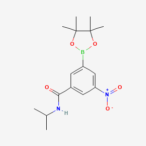 molecular formula C16H23BN2O5 B13716889 N-Isopropyl-3-nitro-5-(4,4,5,5-tetramethyl-[1,3,2]dioxaborolan-2-yl)-benzamide 