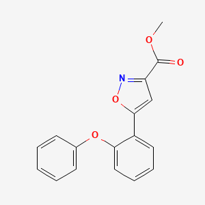molecular formula C17H13NO4 B13716892 Methyl 5-(2-Phenoxyphenyl)isoxazole-3-carboxylate 