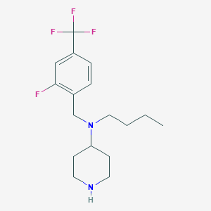 molecular formula C17H24F4N2 B13716917 N-butyl-N-(2-fluoro-4-(trifluoromethyl)benzyl)piperidin-4-amine 