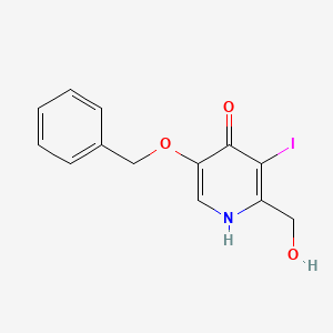 molecular formula C13H12INO3 B1371699 5-(benzyloxy)-2-(hydroxymethyl)-3-iodo-4(1H)-pyridinone CAS No. 1192263-75-4