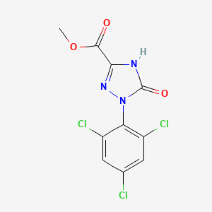 molecular formula C10H6Cl3N3O3 B13717037 Methyl 1-(2,4,6-trichlorophenyl)-2,5-dihydro-5-oxo-1H-1,2,4-triazole-3-carboxylate CAS No. 1000575-09-6