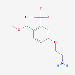 molecular formula C11H12F3NO3 B13717041 Methyl 4-(2-aminoethoxy)-2-(trifluoromethyl)benzoate 