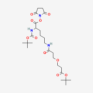 molecular formula C25H41N3O10 B13717076 N-Boc-N'-(PEG1-t-butyl ester)-L-Lysine-NHS ester 