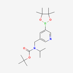 molecular formula C20H33BN2O4 B13717091 Isopropyl-[5-(4,4,5,5-tetramethyl-[1,3,2]dioxaborolan-2-yl)-pyridin-3-ylmethyl]-carbamic acid tert-butyl ester 