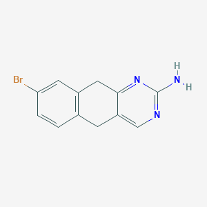 molecular formula C12H10BrN3 B13717095 2-Amino-8-bromo-5,10-dihydrobenzo[g]quinazoline 
