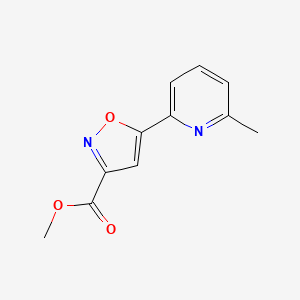 molecular formula C11H10N2O3 B13717097 Methyl 5-(6-Methyl-2-pyridyl)isoxazole-3-carboxylate 