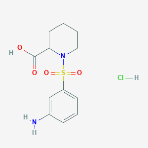 1-[(3-Aminophenyl)sulfonyl]piperidine-2-carboxylic acid hydrochloride