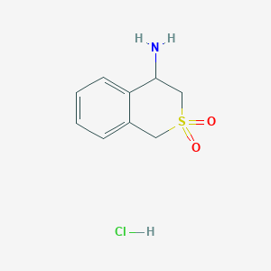 molecular formula C9H12ClNO2S B1371719 4-Aminoisothiochroman 2,2-dioxide hydrochloride CAS No. 1187830-61-0