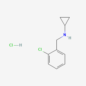 molecular formula C10H13Cl2N B1371721 N-(2-Chlorobenzyl)cyclopropanamine hydrochloride CAS No. 1184999-03-8