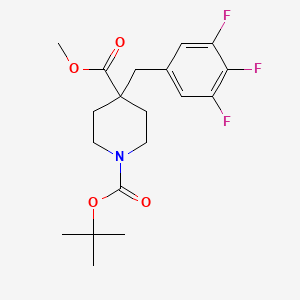 molecular formula C19H24F3NO4 B13717214 Methyl 1-Boc-4-(3,4,5-trifluorobenzyl)piperidine-4-carboxylate 