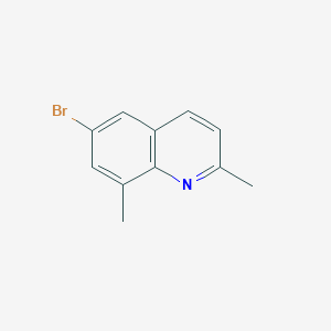 molecular formula C11H10BrN B1371724 6-Bromo-2,8-dimethylquinoline CAS No. 1189106-78-2