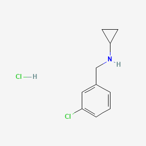 molecular formula C10H13Cl2N B1371731 N-(3-Chlorobenzyl)cyclopropanamine hydrochloride CAS No. 1185373-03-8