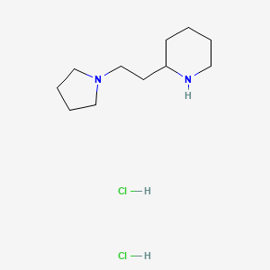 molecular formula C11H24Cl2N2 B1371732 2-[2-(1-Pyrrolidinyl)ethyl]piperidine dihydrochloride CAS No. 69484-99-7