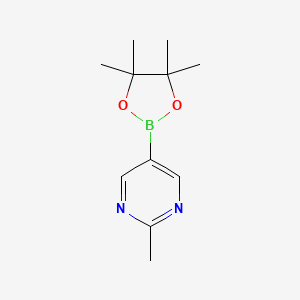 molecular formula C11H17BN2O2 B1371743 2-Methyl-5-(4,4,5,5-tetramethyl-1,3,2-dioxaborolan-2-yl)pyrimidine CAS No. 1052686-67-5