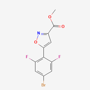 molecular formula C11H6BrF2NO3 B13717520 Methyl 5-(4-Bromo-2,6-difluorophenyl)isoxazole-3-carboxylate 