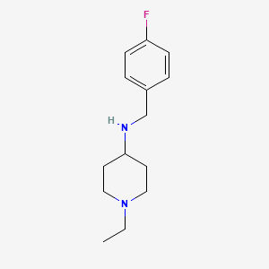 molecular formula C14H21FN2 B1371757 1-ethyl-N-[(4-fluorophenyl)methyl]piperidin-4-amine 