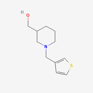 molecular formula C11H17NOS B1371763 {1-[(Thiophen-3-yl)methyl]piperidin-3-yl}methanol 