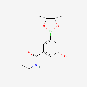 molecular formula C17H26BNO4 B13717665 N-Isopropyl-3-methoxy-5-(4,4,5,5-tetramethyl-[1,3,2]dioxaborolan-2-yl)-benzamide 
