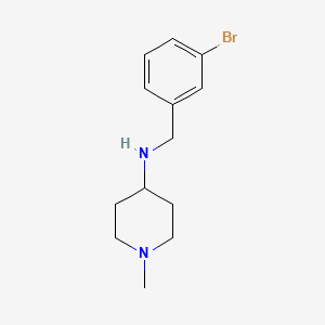 molecular formula C13H19BrN2 B1371771 N-[(3-bromophenyl)methyl]-1-methylpiperidin-4-amine 