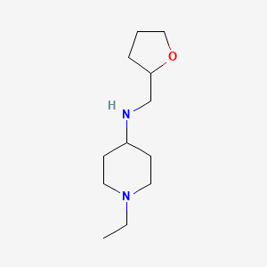 molecular formula C12H24N2O B1371772 1-ethyl-N-[(oxolan-2-yl)methyl]piperidin-4-amine 