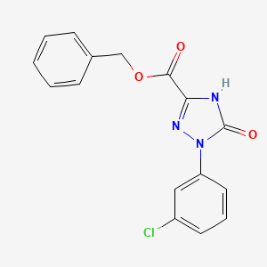 molecular formula C16H12ClN3O3 B13717742 Benzyl 1-(3-chlorophenyl)-2,5-dihydro-5-oxo-1H-1,2,4-triazole-3-carboxylate 