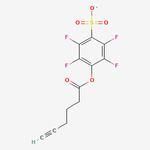 molecular formula C12H7F4O5S- B13717756 Hexynoic acid STP ester 