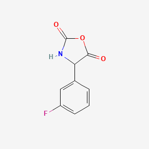 molecular formula C9H6FNO3 B13717781 4-(3-Fluorophenyl)oxazolidine-2,5-dione 