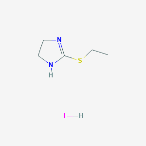 molecular formula C5H11IN2S B1371783 2-Ethylthio-2-imidazoline hydroiodide CAS No. 86240-40-6