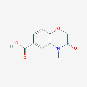 molecular formula C10H9NO4 B1371784 4-methyl-3-oxo-3,4-dihydro-2H-1,4-benzoxazine-6-carboxylic acid CAS No. 861338-27-4