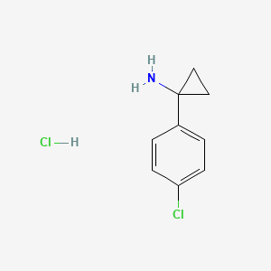 molecular formula C9H11Cl2N B1371787 1-(4-Chlorophenyl)cyclopropanamine Hydrochloride CAS No. 1009102-44-6
