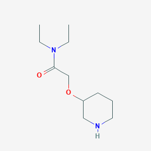 molecular formula C11H22N2O2 B1371792 N,N-Diethyl-2-(piperidin-3-yloxy)acetamide CAS No. 902836-74-2