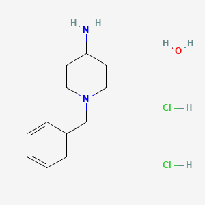 molecular formula C12H22Cl2N2O B1371794 4-Amino-1-benzylpiperidine dihydrochloride hydrate 