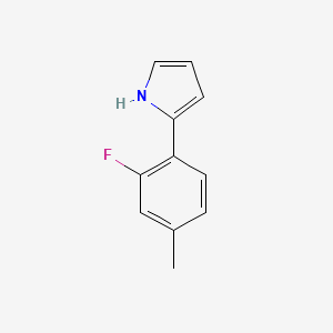 molecular formula C11H10FN B13717959 2-(2-Fluoro-4-methylphenyl)pyrrole 