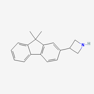molecular formula C18H19N B13717975 3-(9,9-Dimethyl-2-fluorenyl)azetidine 