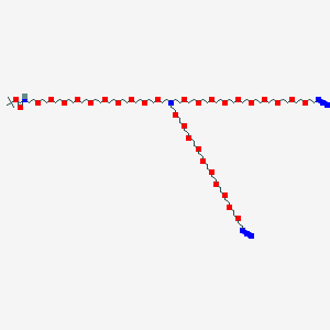 molecular formula C71H142N8O32 B13717987 N-(t-Boc-N-amido-PEG10)-N-bis(PEG10-azide) 